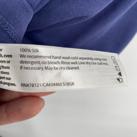 Eileen Fisher Tank Women’s 2X Raw Silk Periwinkle Quiet Luxury Old Money - Picture 4 of 7